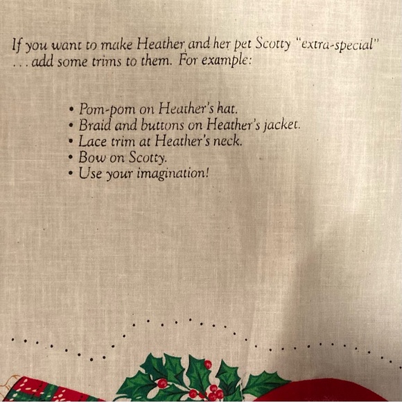 Vintage Holiday Sewing Fabric Panel “Heather and Scotty”
Panel is 18 x 44 inches - Picture 6 of 6